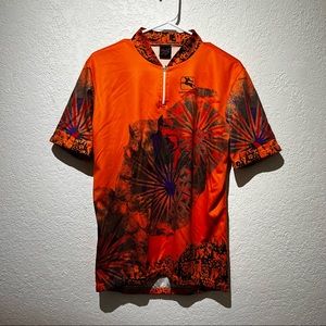 Giordana Bike Cycling Jersey Mens XL Vintage 1992 Orange Red Purple Black Zip